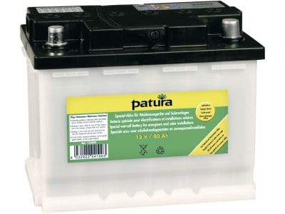 Patura Weidezaunbatterie "Spezial" 12 V/80 Ah Blei/Säure, für Weidezaungeräte und Solaranlagen, 133800