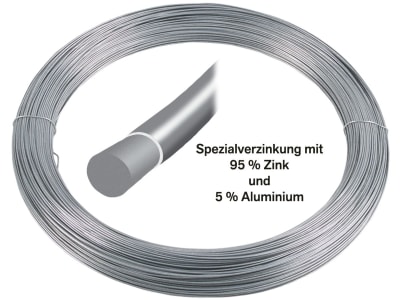 Patura Weidezaundraht "Tornado" 2,5 mm, 625 m Zink-Alu-Legierung, dickverzinkt, 190000 Patura Weidezaundraht "Tornado" 2,5 mm, 625 m Zink-Alu-Legierung, dickverzinkt, 190000