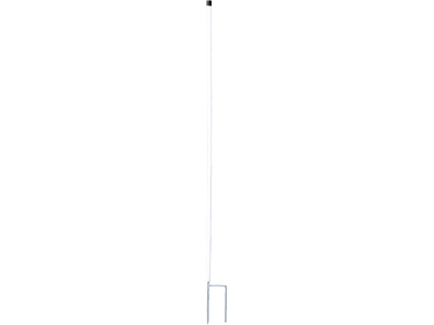 Patura Zaunpfahl Ø 19 mm 1,71 m Kunststoff weiß rund, mit Doppel-Stahlspitze, Trittstufe, 10 St., 241502