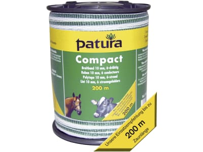 Patura Breitband "Compact" weiß; grün 10 mm/200 m, 184200 Patura Breitband "Compact" weiß; grün 10 mm/200 m, 184200