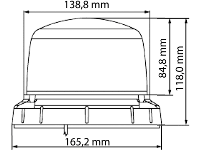 2XD 013 979-011 HELLA Rota LED Compact Rundumkennleuchte LED, gelb