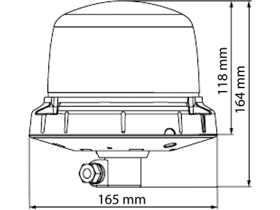 LED-Rundumleuchte 12 – 24 V, 30 W, Rohrstutzenmontage, flexibel