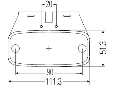 Hella® LED-Seitenmarkierungsleuchte eckig, 111,3 x 51,3 x 20,9 mm, 24 V, E24 5881, 2PS 345 600-071