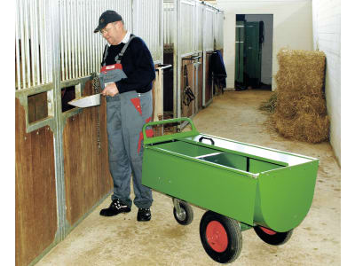 Growi® Futterwagen "200 LL" mit Trennwand und Deckel Growi® Futterwagen "200 LL" mit Trennwand und Deckel