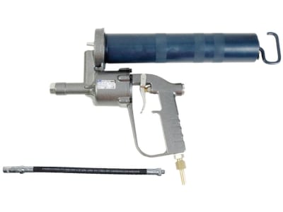 SAMOA® Profi-Druckluftpresse "DFP 500" G mit Sicherheits-Gummipanzerschlauch 110/R und 4-Backen-Profi-Mundstück 10206