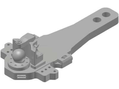 Rockinger Kugelbalken "RO826L24", Claas grau, Stützlast 4.000 kg, D-Wert 120 kN für Claas Xerion, mit Kugelkupplung, Zwangslenkung Bolzen 30, RO826L24772