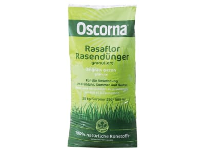 Oscorna® Rasaflor granulierter NPK 8+4+5 Rasendünger für Frühjahrs-, Sommer- und Herbstdüngung 25 kg Sack  Granulat