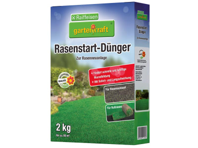 gartenkraft® Rasenstartdünger zur optimalen NPK 19+22+5 Nährstoffversorgung von Rasen-Neuansaaten 2 kg Schachtel gartenkraft® Rasenstartdünger zur optimalen NPK 19+22+5 Nährstoffversorgung von Rasen-Neuansaaten 2 kg Schachtel