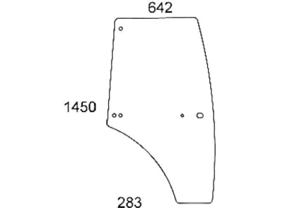 Türscheibe, grün, rechts, für Massey Ferguson Kabine 3600 A, Kabine 3600 A Türscheibe, grün, rechts, für Massey Ferguson Kabine 3600 A, Kabine 3600 A