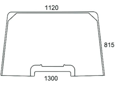 Frontscheibe, klar, Siebdruck, für Case IH Maxxum 100, 110, 115, 125, 140, Kabine Maxxum; Multicontroller; X-line