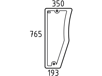 Frontscheibe, grün, unten rechts, Siebdruck, für John Deere 5215, 5315, 5415, 5515, Kabine Lochmann 5015 LX 042117 Frontscheibe, grün, unten rechts, Siebdruck, für John Deere 5215, 5315, 5415, 5515, Kabine Lochmann 5015 LX 042117