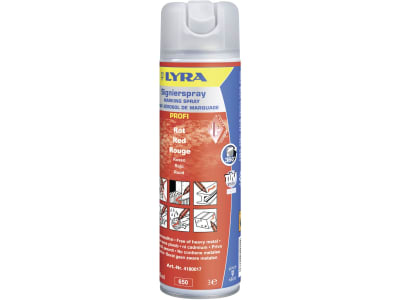 Lyra Markierungsspray rot, 500 ml, für Baum- und Holzmarkierung, 26-2360-2