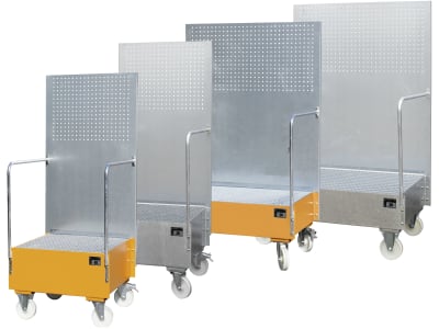 BAUER® SÜDLOHN Auffangwanne "LPW 200", für 200 l Fässer, fahrbar, mit Gitterrost BAUER® SÜDLOHN Auffangwanne "LPW 200", für 200 l Fässer, fahrbar, mit Gitterrost