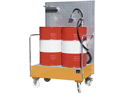BAUER® SÜDLOHN Auffangwanne "LPW-60", für 60 l Fässer, , fahrbar, mit Gitterrost BAUER® SÜDLOHN Auffangwanne "LPW-60", für 60 l Fässer, , fahrbar, mit Gitterrost