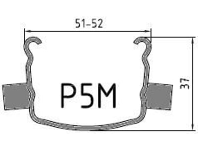 Dr. Reisacher Zeilenpfähle Profil P5M   mit R-Haken  bandverzinkt