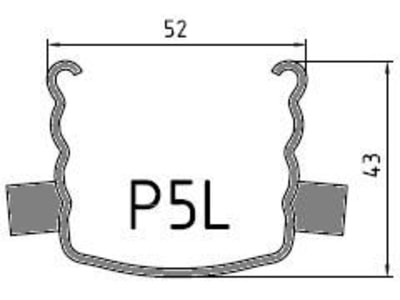 Dr. Reisacher Zeilenpfahl Profil P5L Stahl (stückverzinkt)  mit R-Haken  