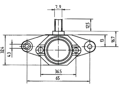 Generatorregler "Bosch EL 14,1 V, 4C" 14,0 – 14,4 V, Ø 32 mm, Regelung negativ, 082 966 090