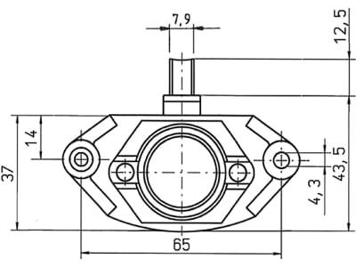 Generatorregler "EL 14V/HR10" 14,0 – 14,4 V, Ø 28 mm, Regelung negativ, mit Dichtung, 082 966 030