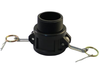 IBC Camlock 2" Dose auf Feingewinde 2" Passend für Abgang 2" NPT (DN50) AG - fein IBC Camlock 2" Dose auf Feingewinde 2" Passend für Abgang 2" NPT (DN50) AG - fein
