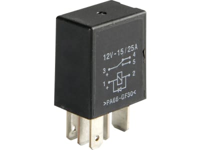 Herth + Buss Relais 12 V 15 A; 25 A, 5-polig, Wechsler, mit Diode, 75 613 175 Herth + Buss Relais 12 V 15 A; 25 A, 5-polig, Wechsler, mit Diode, 75 613 175