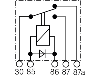 Herth + Buss Relais 12 V 15 A; 25 A, 5-polig, Wechsler, mit Diode, 75 613 175