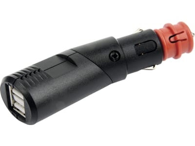 Herth + Buss USB-Stecker mit Stecker für Zigarettenanzünder mit 2 x USB-Ladebuchse 5 V/5000 mA, mit Winkelgelenk, 51 306 861/66 Herth + Buss USB-Stecker mit Stecker für Zigarettenanzünder mit 2 x USB-Ladebuchse 5 V/5000 mA, mit Winkelgelenk, 51 306 861/66