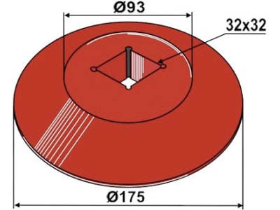 Industriehof® Endscheibe außen für Vierkantwelle 30 x 30 mm, 31-0518