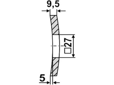 Industriehof® Vorschweißring gewölbt, für Vierkantwelle 26 x 26 mm, 31-0070G