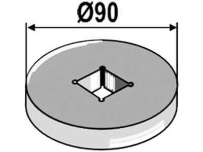 Industriehof® Vorschweißring gewölbt, für Vierkantwelle 26 x 26 mm, 31-0070G