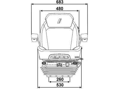 KAB Traktorsitz "Sciox Premium", 3-stufiges Klimasystem, PVC-Kunstleder schwarz KAB Traktorsitz "Sciox Premium", 3-stufiges Klimasystem, PVC-Kunstleder schwarz