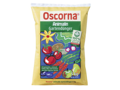 Oscorna® Animalin Gartendünger organischer NPK-Dünger(7+4+0.5) mit Sofort-& Langzeitwirkung 5 kg Beutel  Pulver