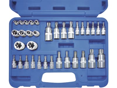 KUNZER Steckschlüsselsatz 1/4 "; 3/8 "; 1/2 ", TX- und E-Profil, 34-teilig, 7TS34.1 KUNZER Steckschlüsselsatz 1/4 "; 3/8 "; 1/2 ", TX- und E-Profil, 34-teilig, 7TS34.1