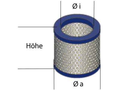 Luftfilter Ø 38 x 70 mm, Höhe 75 mm, für AS-Motor Luftfilter Ø 38 x 70 mm, Höhe 75 mm, für AS-Motor