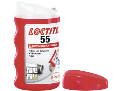 Loctite® Gewindedichtfaden "55", 160 m, weiß, niedrige Demontage-Festigkeit, 2056936