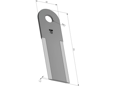 radura® Häckslermesser 173 x 50 x 4 mm glatt, für Mähdrescher Deutz-Fahr, John Deere, Massey Ferguson, New Holland mit Strohhächlser Biso, 42246