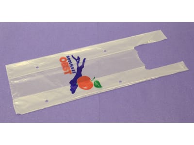 Obst-Tragetasche LDPE mit Aufdruck Obst-Tragetasche LDPE mit Aufdruck
