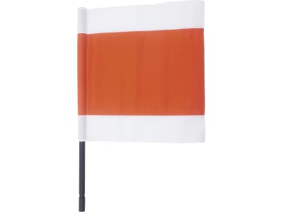 Warnflagge 500 x 525 mm weiß; rot, mit Gummistiel, für Schneepflug Warnflagge 500 x 525 mm weiß; rot, mit Gummistiel, für Schneepflug