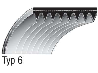 Keilriemen 19 x 610 Lw für Messerwelle, 8-rillig