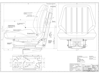 Grammer Traktorsitz "DS 44/1B Vario", mechanisch gefedert, Kunstleder, schwarz