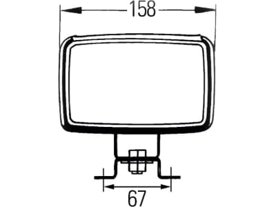 Hella® Arbeitsscheinwerfer "Double-Beam FF", 12 – 24 V, für flood – großflächige, nahe Ausleuchtung, hängend; stehend