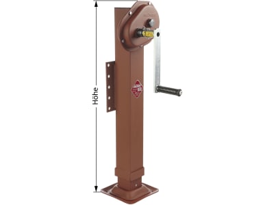 Teleskop-Stützfuß Stützlast 10 t, Höhe 985 – 1.455 mm, Hub 470 mm, mit Getriebkurbel Teleskop-Stützfuß Stützlast 10 t, Höhe 985 – 1.455 mm, Hub 470 mm, mit Getriebkurbel