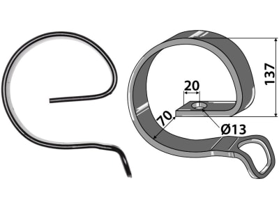 Industriehof® Verstärkungsfeder 45 x 10 mm, Ø 137 mm, für Federzinken 45 x 10 mm, 1.300821 Industriehof® Verstärkungsfeder 45 x 10 mm, Ø 137 mm, für Federzinken 45 x 10 mm, 1.300821