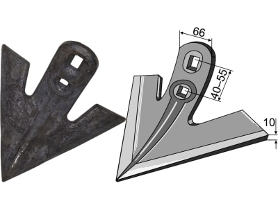 Industriehof® Gänsefußschar 250 x 10 mm für Otma, 101.467