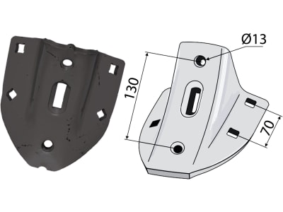 Industriehof® Scharfuß Abstand Bohrungen 70 – 130 mm für Grubber Amazone/BBG, Lemken, 101.4679105 Industriehof® Scharfuß Abstand Bohrungen 70 – 130 mm für Grubber Amazone/BBG, Lemken, 101.4679105
