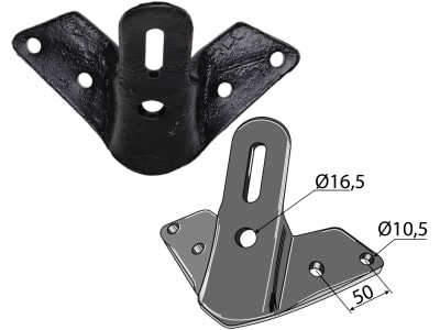 Industriehof® Scharfuß Abstand Bohrungen 45 – 75 mm für Köckerling, Rau, Vogel & Noot, 101.400-45-3NN