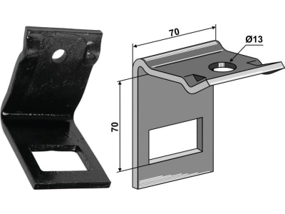 Industriehof® Zinkenhalter "D" für Kultizinken 45 x 10 mm, Passender Rahmen 60 x 60 mm für Dal-Bo, 1.HH17-3521