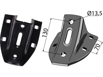 Industriehof® Scharfuß Abstand Bohrungen 130 mm für Dal-Bo, 101.IND-9000