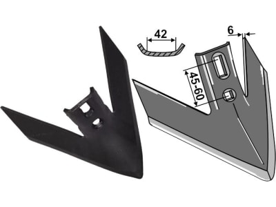 Industriehof® Gänsefußschar 240 x 6 mm für Kverneland Turbo, 101.1935-240