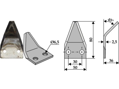 Industriehof® Fräsmesserklinge 80 x 50 x 2,5 mm gekröpft, für Futtermischwagen Luclar, Storti, 70-184 Industriehof® Fräsmesserklinge 80 x 50 x 2,5 mm gekröpft, für Futtermischwagen Luclar, Storti, 70-184