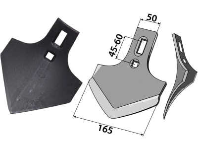 Industriehof® Breitschar "K46" Arbeitsbreite 165 mm Stärke 6 mm für Schwergrubber universal, 101.40.008 Industriehof® Breitschar "K46" Arbeitsbreite 165 mm Stärke 6 mm für Schwergrubber universal, 101.40.008